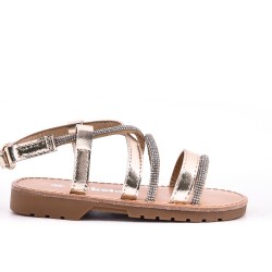 Girl's mixed materials sandal
