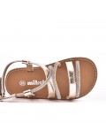Girl's mixed materials sandal