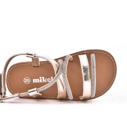 Sandale fille en mix matières 