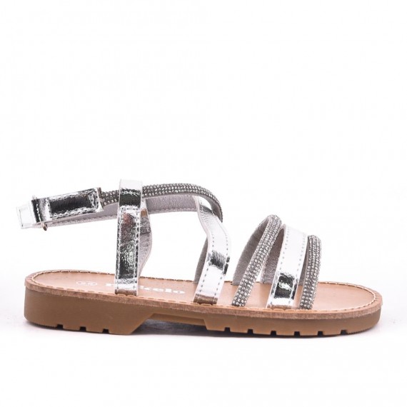 Girl's mixed materials sandal