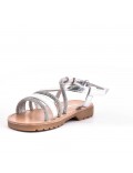 Girl's mixed materials sandal