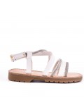 Girl's mixed materials sandal