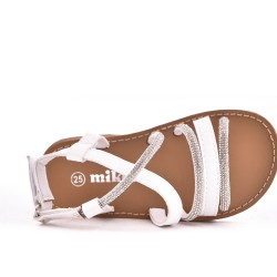 Sandale fille en mix matières 