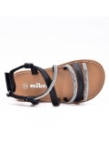 Girl's mixed materials sandal