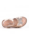 Girl's mixed materials sandal