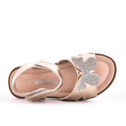 Sandale fille en mix matières 