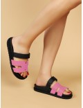 Sandalias de doble tira con cierre ajustable – suela cómoda