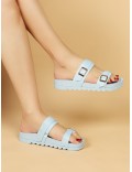 Sandalias de doble tira – diseño ajustable – suela cómoda