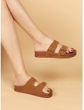 Sandales à double bride – design ajustable – semelle confortable