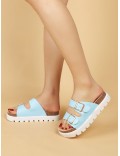 Double Strap Slide Sandals – Adjustable Design – Comfortable Sole