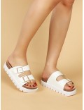 Sandales à double bride – design ajustable – semelle confortable
