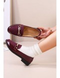 Mocassin en simili cuir pour femme
