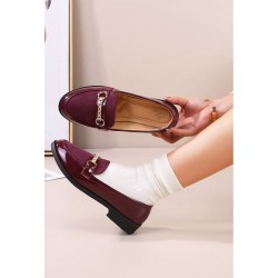 Mocassin en simili cuir pour femme