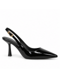 Leatherette pump with heels