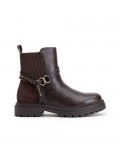 Ankle boot in a mix of materials for autumn and winter