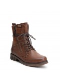 Botines de mujer con cordones y cremallera lateral