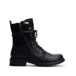 Bottines femme à lacets et fermeture éclair