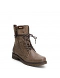 Women's Lace-Up Ankle Boots with Side Zipper