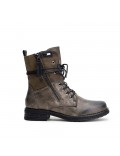 Bottines femme à lacets et fermeture éclair