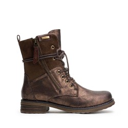 Botines de mujer con cordones y cremallera lateral