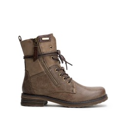 Bottines femme à lacets et fermeture éclair