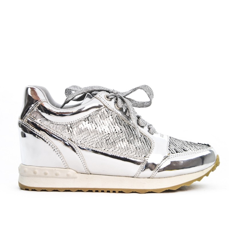 basket paillette argent