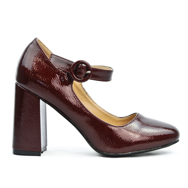 escarpins bordeaux vernis