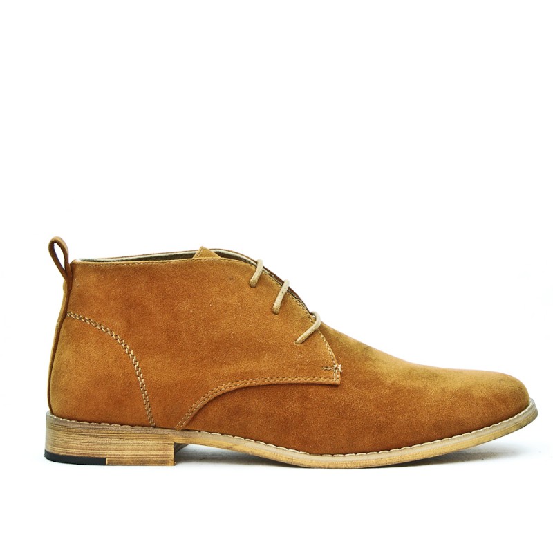 bottines lacets daim