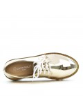 Metallic champagne lace-up Derby
