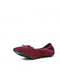 Burgundy comfort ballerina with star pattern