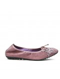 Pink comfort ballerina with star pattern