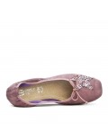 Pink comfort ballerina with star pattern