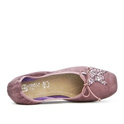 Pink comfort ballerina with star pattern