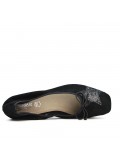 Black comfort ballerina with star pattern