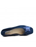 Navy comfort ballerina with star pattern