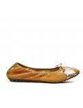 Camel comfort ballerina with star pattern