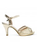 Golden lace detail sandal