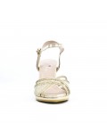 Golden lace detail sandal