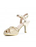 Golden lace detail sandal