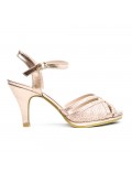 Pink lace detail sandal