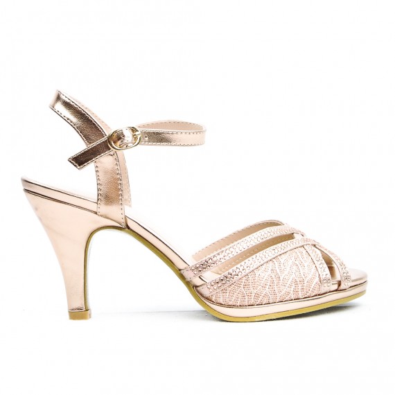 Pink lace detail sandal