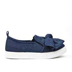 Knit denim tennis