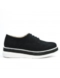 Black Derby perforated lace