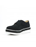 Black Derby perforated lace