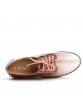 Pink Derby in lace-up lacing