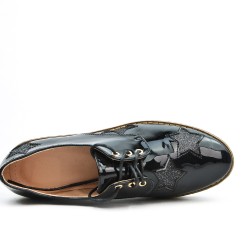 Black Derby with star pattern