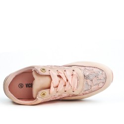 Pink lace detail basket