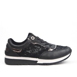Black basket lace detail