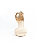 Beige sandal with ruffle