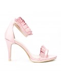 Pink sandal with ruffle